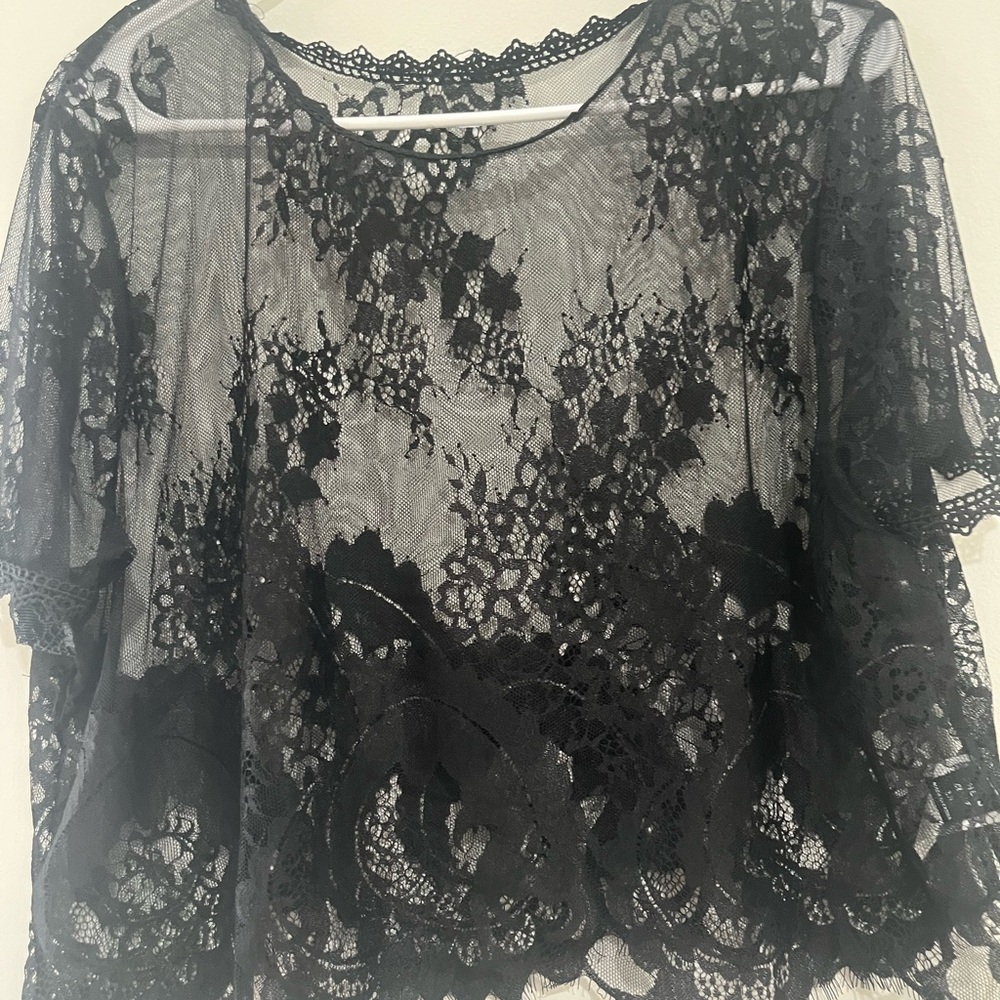 Elegant Black Lace Top